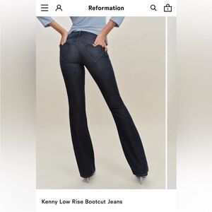 LAST CHANCE Reformation Kenny Dark Blue Bootcut Jeans